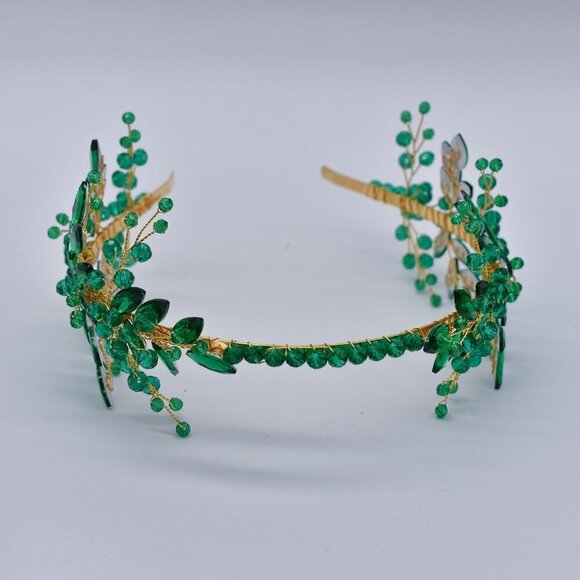 Wedding Hair Pieces for Brides, Rhinestone Bridal Headband, Handcrafted Headpiec - Picture 3 of 6